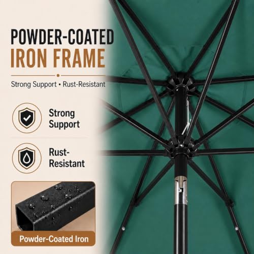9FT Solar Patio Umbrella w