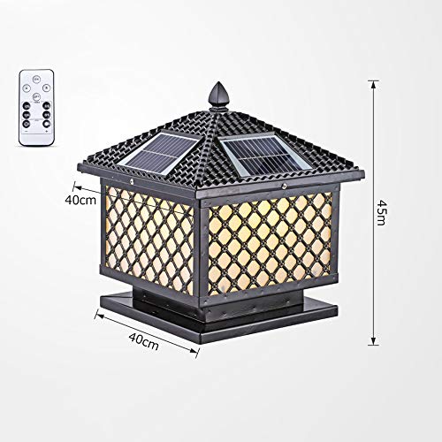 Outdoor Lamp Post Light Creative LED Remote Control Solar Continental Outdoor Glass Table Lamp Creative Modern Industry Decoration Column Lamp Post Light Street Light Alu