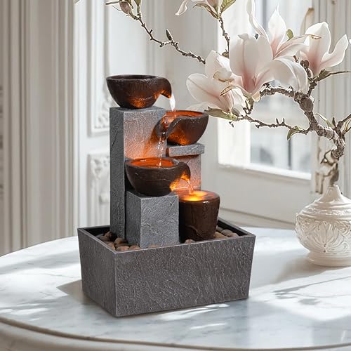 13 Inch Tabletop Water Fountain Indoor