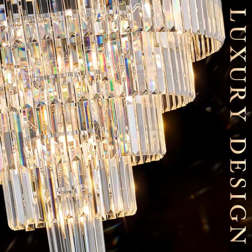 30" Modern Crystal Chandelier