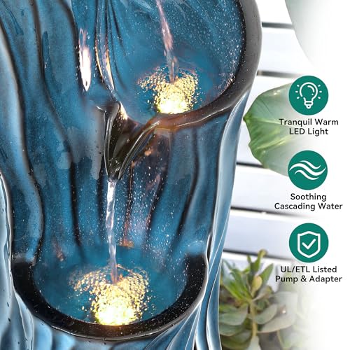 32" H Ceramic Outdoor Water Fountain