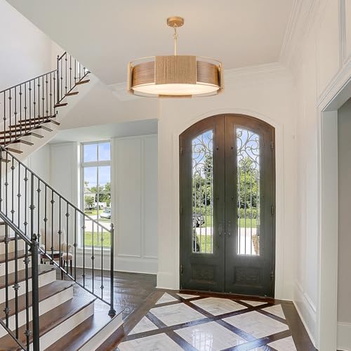 23.62'' Rattan Chandelier for Dining Room