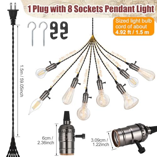 1 Pcs Pendant Light Sockets Cord Kit