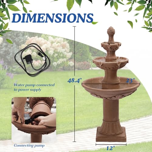 48.4" H Italian Outdoor Water Fountains