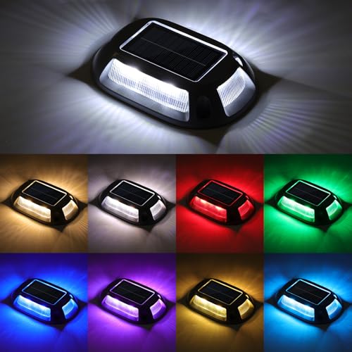 Solar Driveway Lights Dock Deck Lights 8 Pack (8 Count)