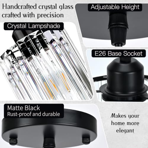 Black Pendant Lights Kitchen Island 2 Pack Island Lights for Kitchen