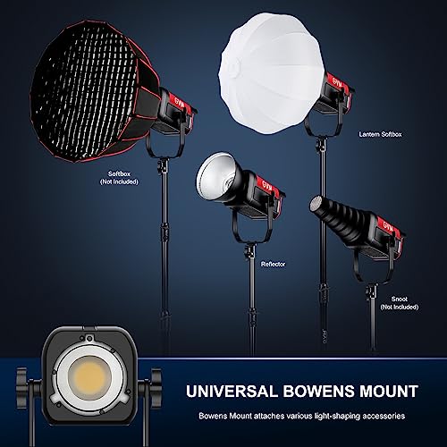 GVM 200W LED Video Light with Lantern Softbox