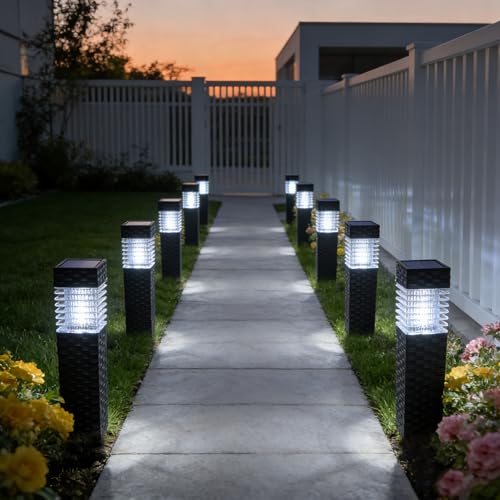 8 Pack Solar Pathway Lights Outdoor