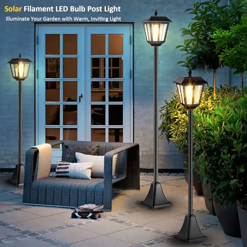 68" Solar Lamp Post Light Outdoor (2 Count)