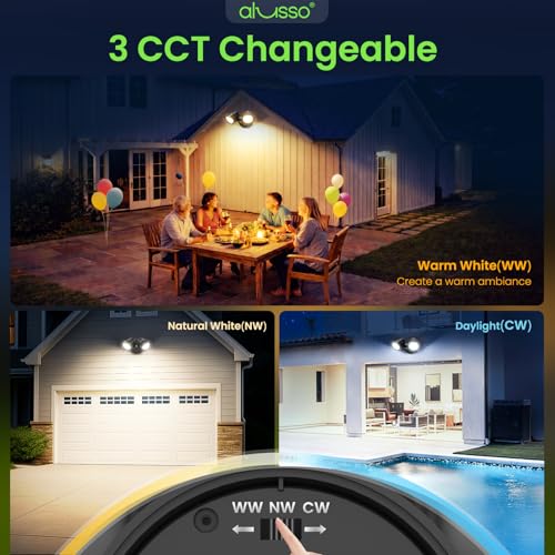 Dusk to Dawn Outdoor Lighting 30W 3500LM 3CCT 3000K (2 Count)
