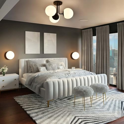 Wall Sconces 1 Light Modern Globe Sconce in Matte Black