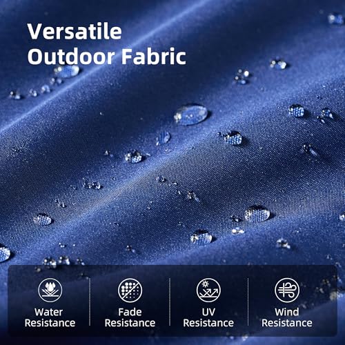 15ft Umbrella Outdoor Patio Solar Lights with Base