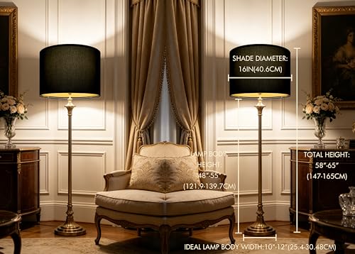 16 Inch Large Drum Lamp Shades Set of 2 (2 Count)