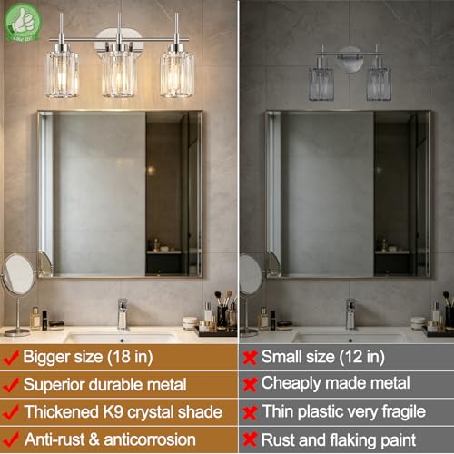 Modern Crystal Bathroom Vanity Light