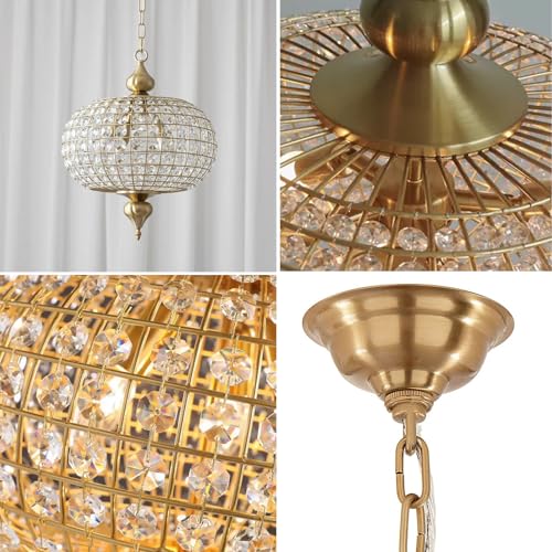 Vintage Crystal Globe Chandelier
