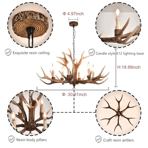 Vintage Antler Chandelier 6