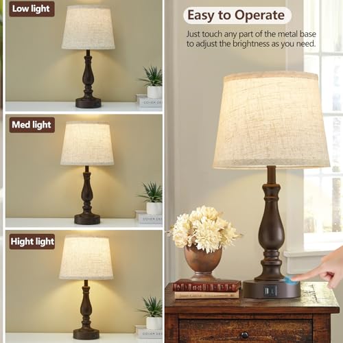 Table Lamps for Bedrooms Set of 2 (2 Count)