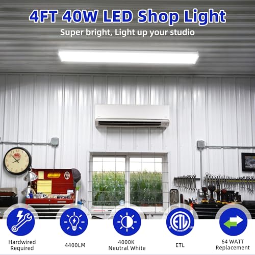 4FT 5.7" W LED Wraparound Light with 40W 4400LM 4000K