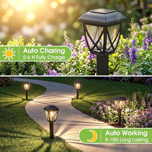 Solar Pathway Lights Outdoor 10 Pack (10 Count)