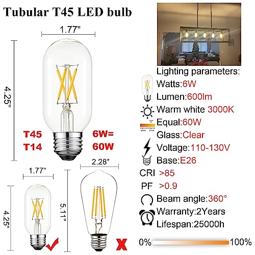 T45 E26 Led Bulb (6 Count)