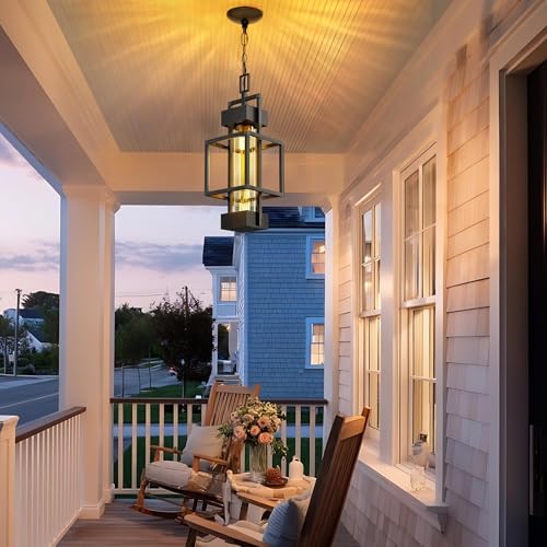 15'' Outdoor Indoor Pendant Light Exterior Hanging Lantern
