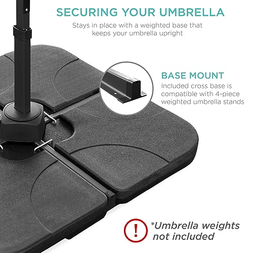 10ft Solar LED Cantilever Patio Umbrella