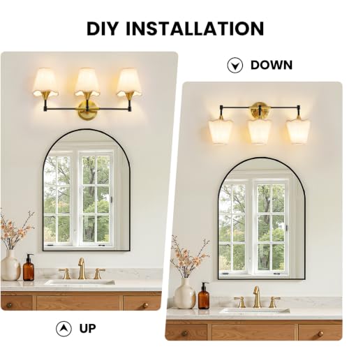 Black Gold Bathroom Vanity Light (Black Gold / 3 LIGHT)