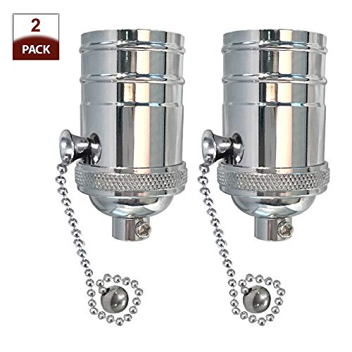 Pull Chain Lamp Socket for Incandescent LED Bulbs (2 Count)