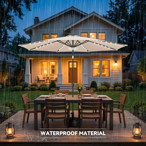 Solar Patio Umbrella with Centre Light