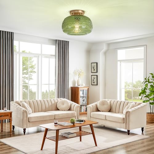 11"Vintage Glod Semi Flush Mount Ceiling light