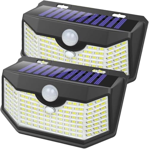 120 LED Outdoor Solar Lights with Motion Sensor and 3 Lighting Modes (2 Count)