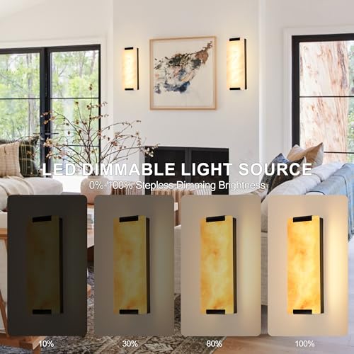 14.2 in Alabaster Wall Sconces