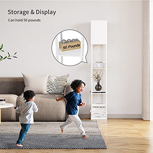 Floor Lamp with Shelves