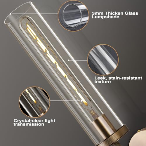 Brass Wall Sconces Set of 3
