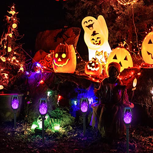 12Pack Purple Solar Halloween Lights for Halloween Decorations Outdoor (12 Count)