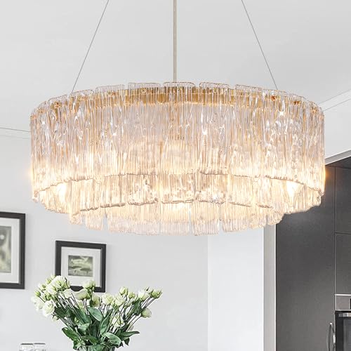 Modern 24" Crystal Glass Chandelier 10