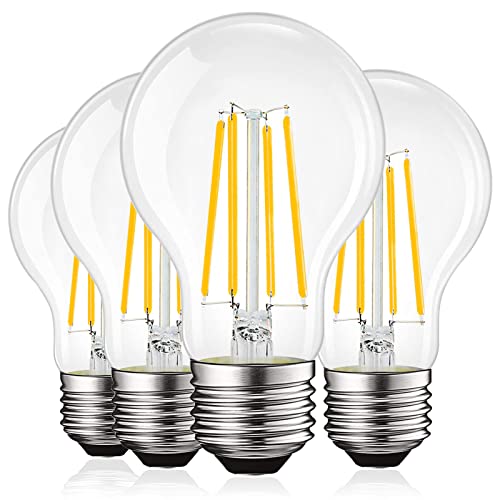 Vintage A19 LED Light Bulbs 100W Equivalent (4 Count)