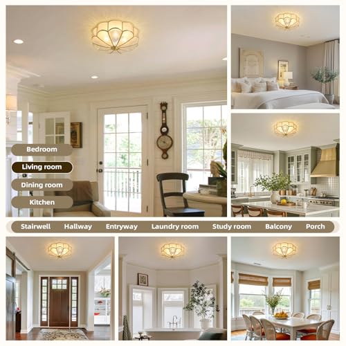 Gold Brass Vintage Ceiling Light