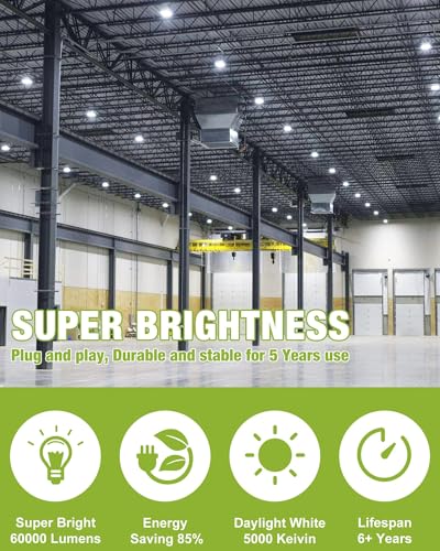 400W Super Bright UFO Led Shop Lights (4 Count)