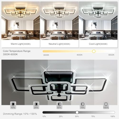 41.3in Modern Ceiling Light Fixture