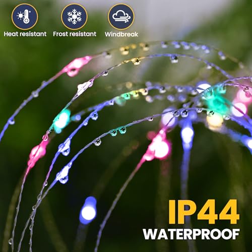 6 Pack Solar Firework Lights Outdoor (12 Count)