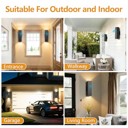 14 in Dusk to Dawn Outdoor Wall Lights Exterior Wall Sconce (4 Count)