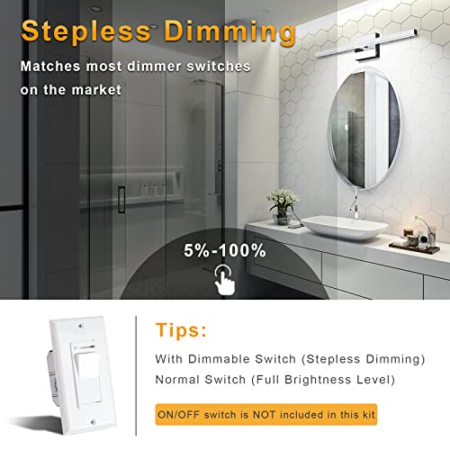 23.6 inch Chrome Bathroom Vanity Light