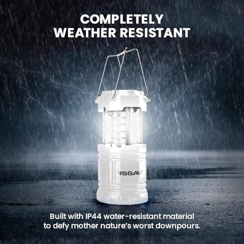 2 Pack Battery Powered LED Lanterns with Batteries for Each Lantern (2 Count)