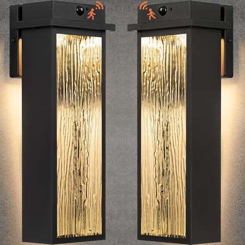 20” Large Motion Sensor Dusk to Dawn Porch Lights Outdoor 2 Pack (2 Count)