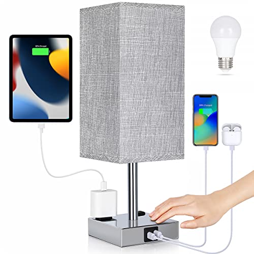 Bedside Lamp with USB Ports
