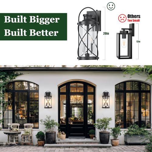 20inch Large Dusk to Dawn Outdoor Wall Lights Fixtures
