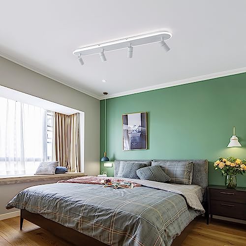 Modern LED Ceiling Light with 4 Spotlights