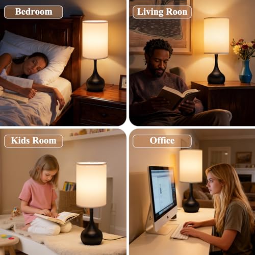 Touch Bedside Lamp for Bedroom