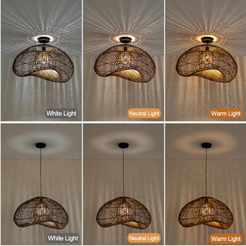 23.6" Rattan Pendant Light